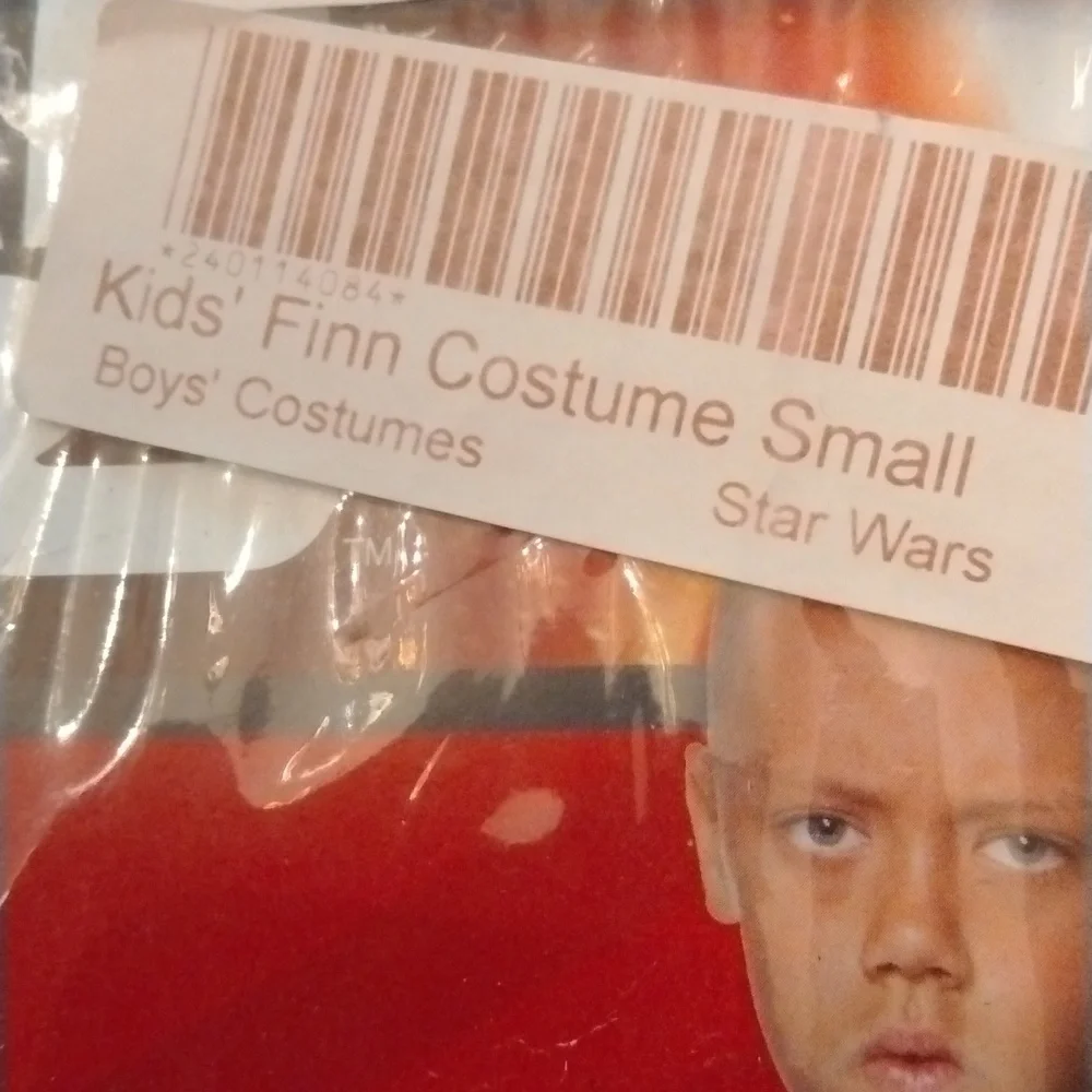 Disney Star Wars Kids Finn Costume, size medium 8-10